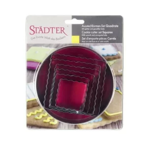Städter Ausstechform Quadrate 4,5–8,5 Cm Glatt / Gewellt Set, 6-teilig 11